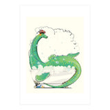 Loch Ness Monster in the Bath, Funny Bathroom Humour (Print Only) thumbnail