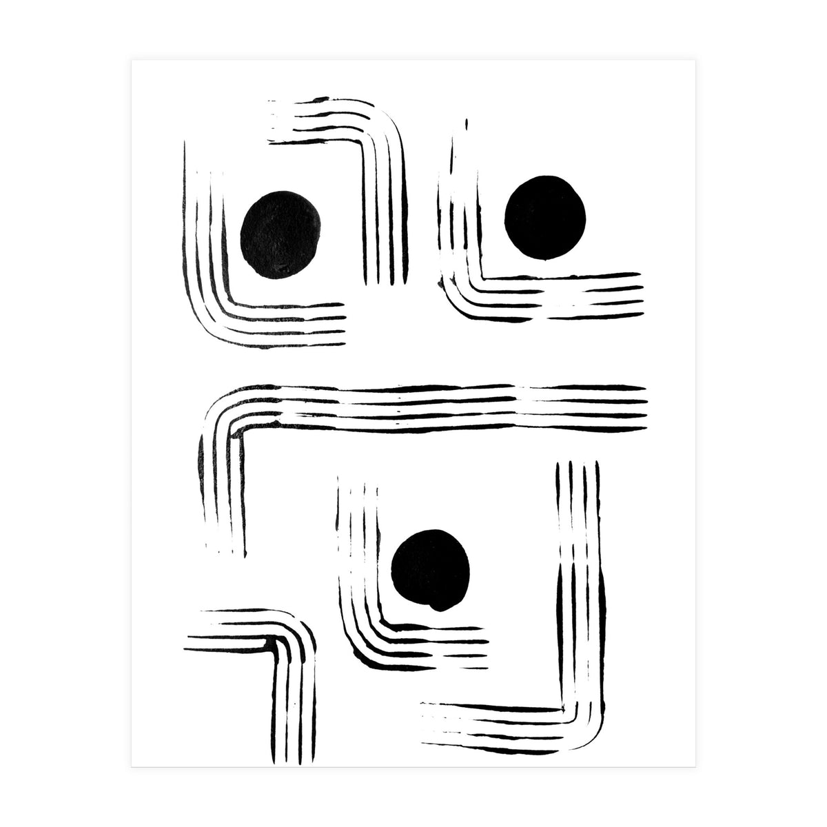 Mid-century Modern Monochrome Print #2 (Print Only)