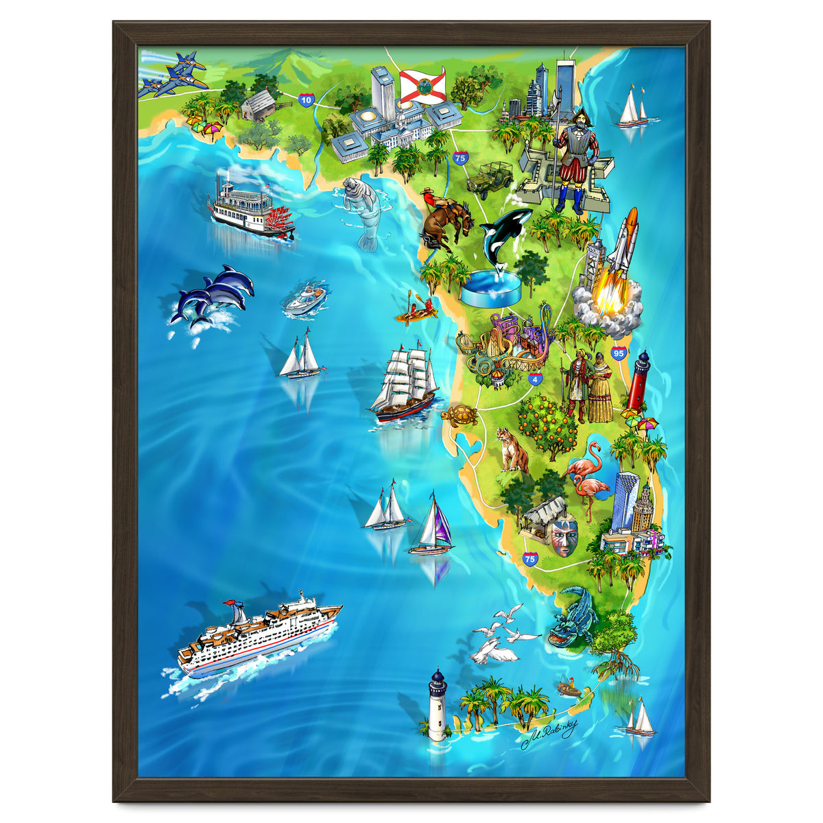 Florida Illustrated Map