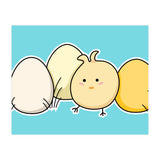 Kawaii Cute Chick And Eggs (Print Only) thumbnail
