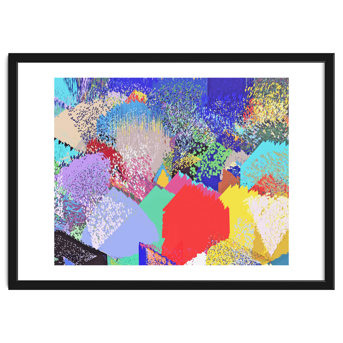 Modern Life, Abstract Contemporary Graphic Design, Eclectic Colorful Shapes