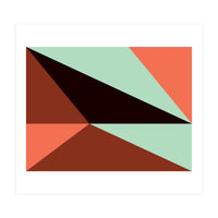 Geometric Shapes No. 17 - pink, brown, mint green & black (Print Only)