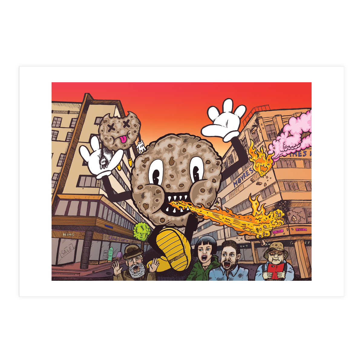 Cookie Monster 12.3% ABV Bourbon Barrel Aged Coconut Chocolate Chip Stout - Amundsen Brewery (Print Only)