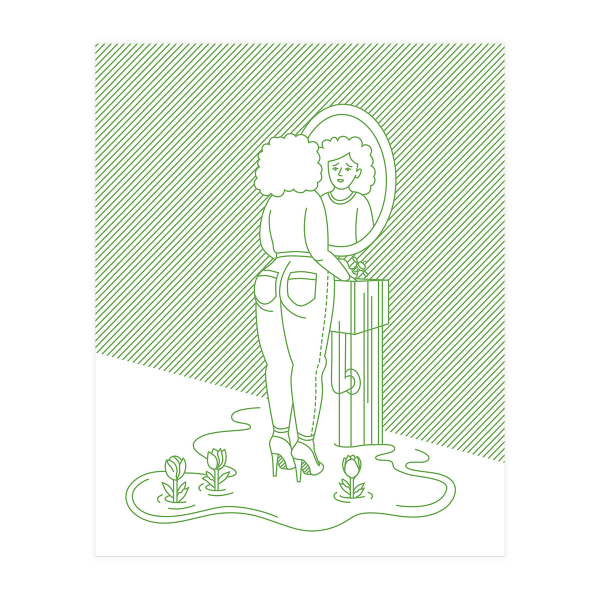 "That Sinking Feeling" in Green (Print Only)