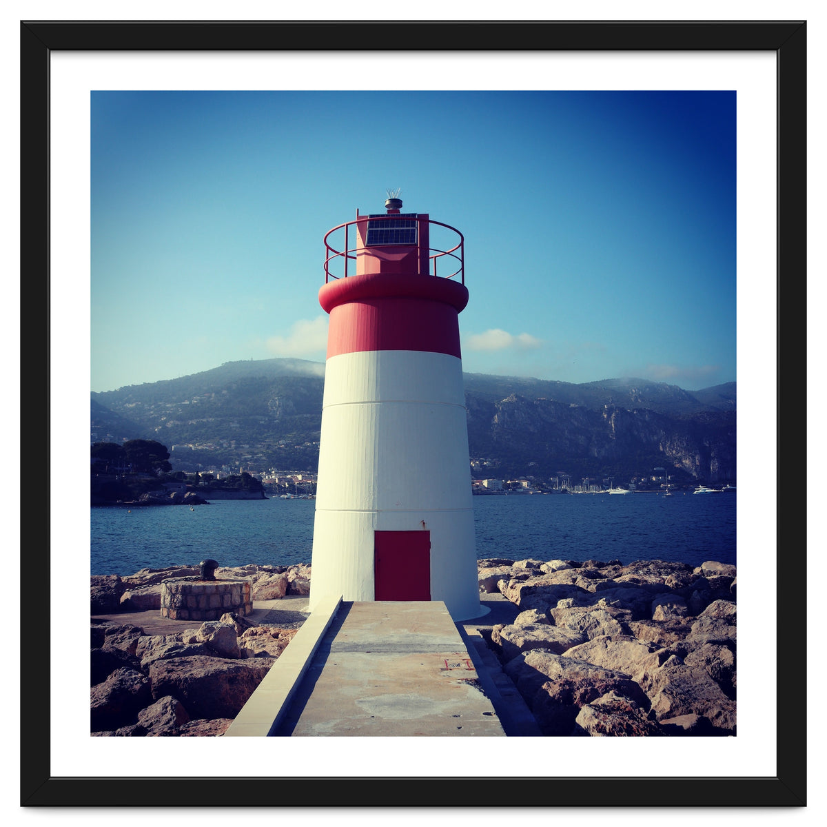 Red and white lighthouse