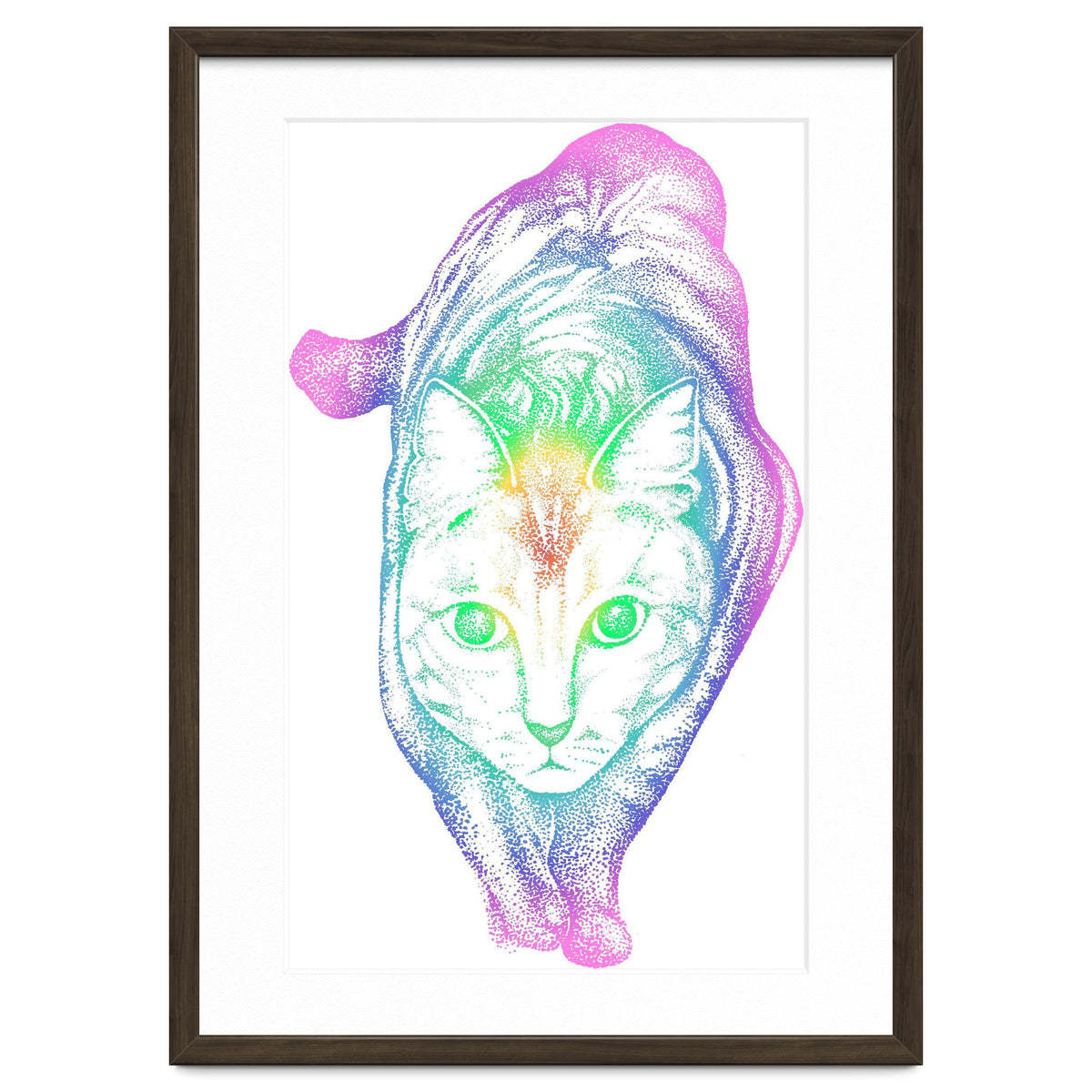 Rainbow Pastel Cat