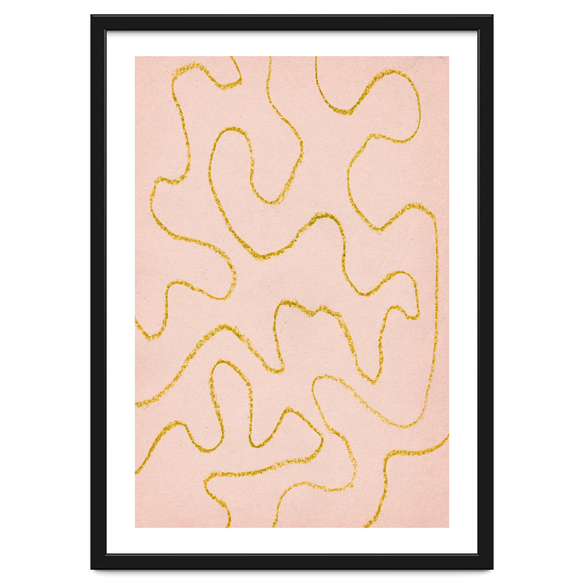 Pink and rust organic lines