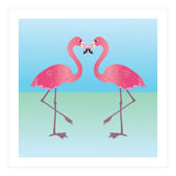 Two Pink flamingo's (Print Only) thumbnail