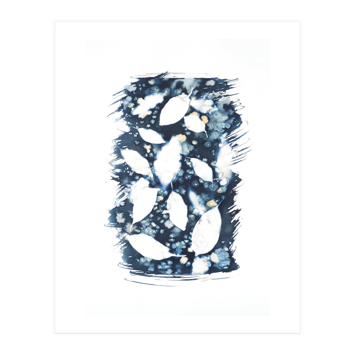 Indigo Blue Botanical Leaves No. 10 (Print Only)