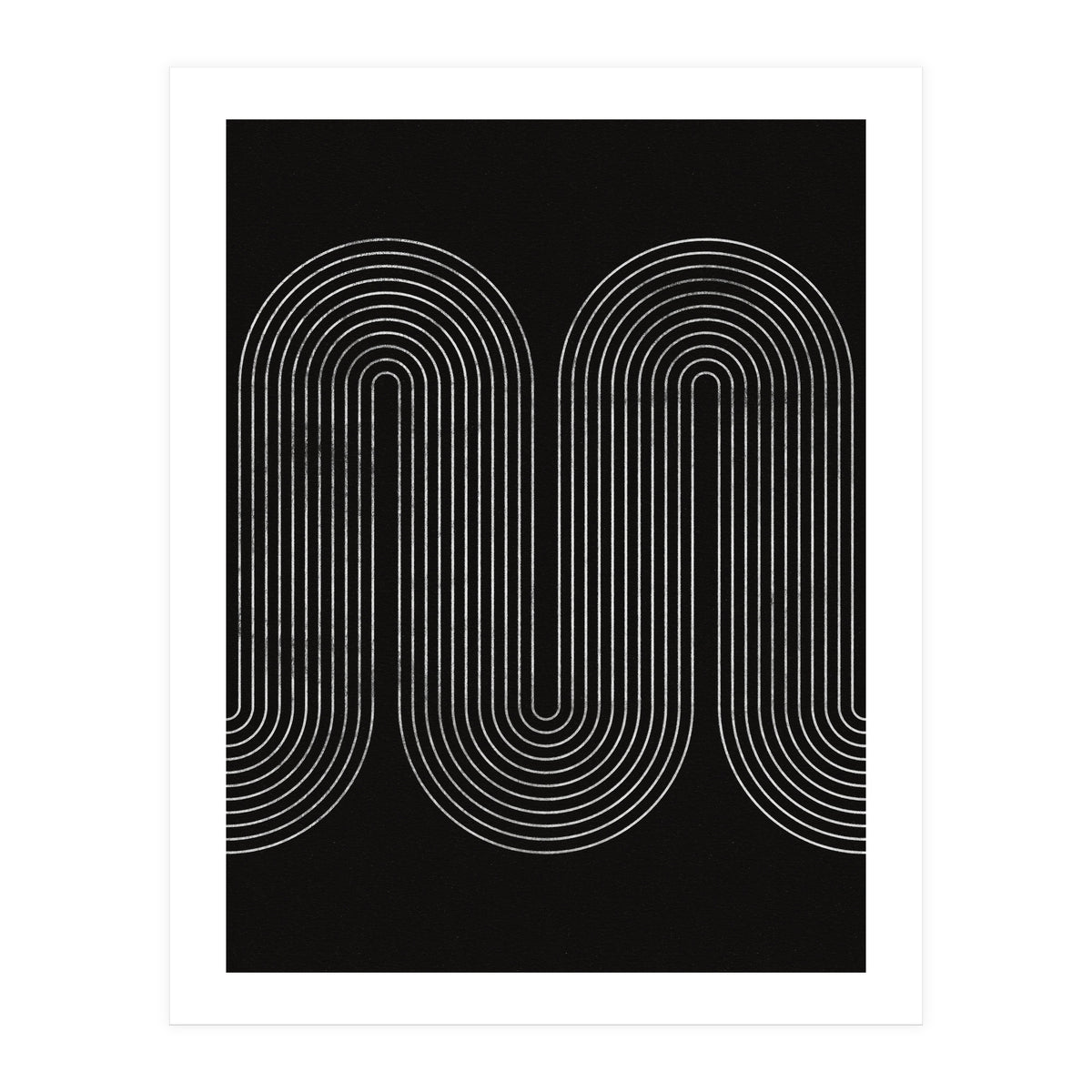 Mid-Century Modern No.18 - Woodblock Print (Print Only)