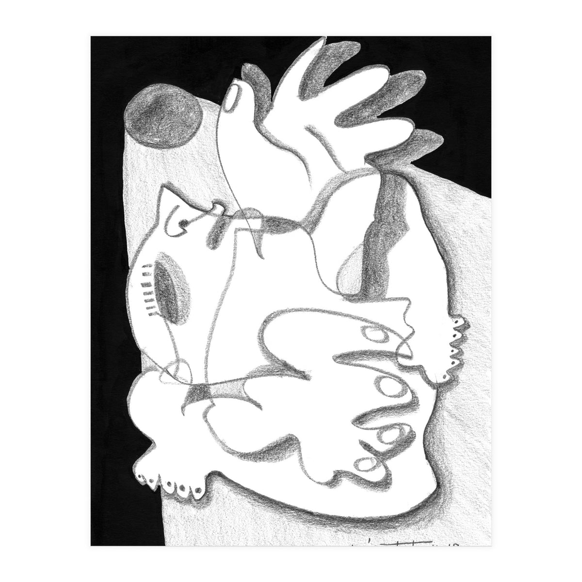 Dying in the Spotlight - b&w (Print Only)