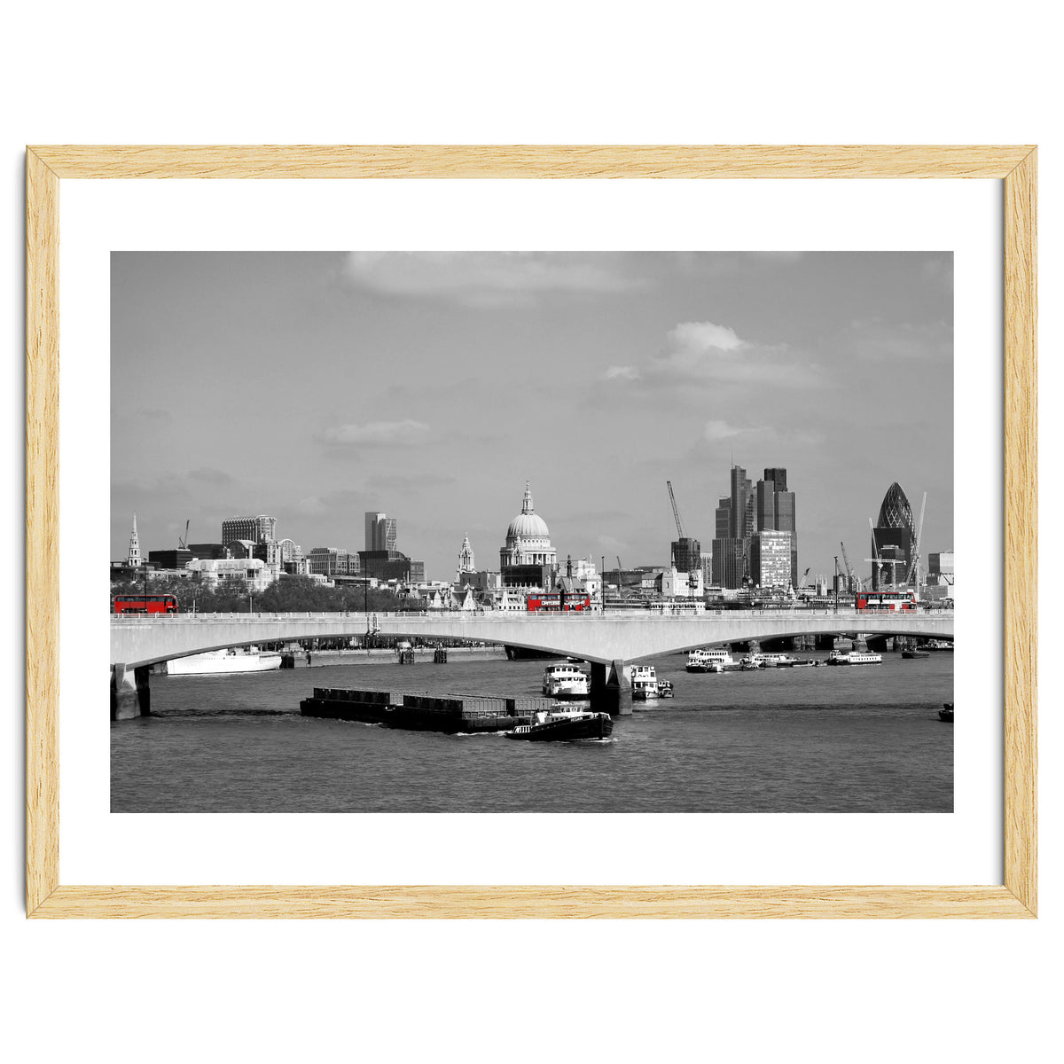 Red Buses London Thames
