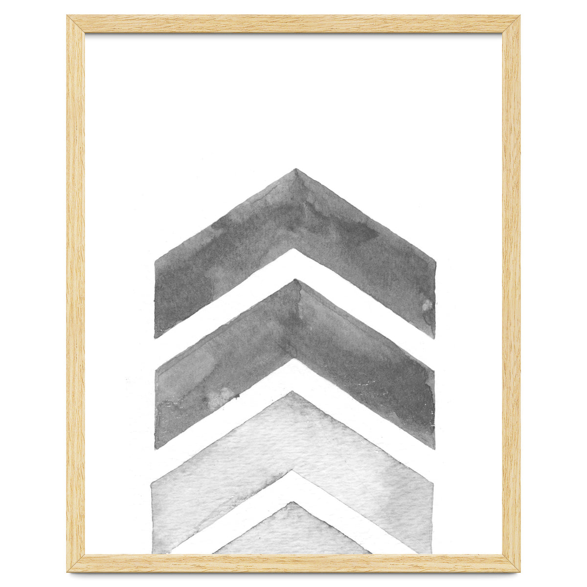 Grey Watercolor Chevron