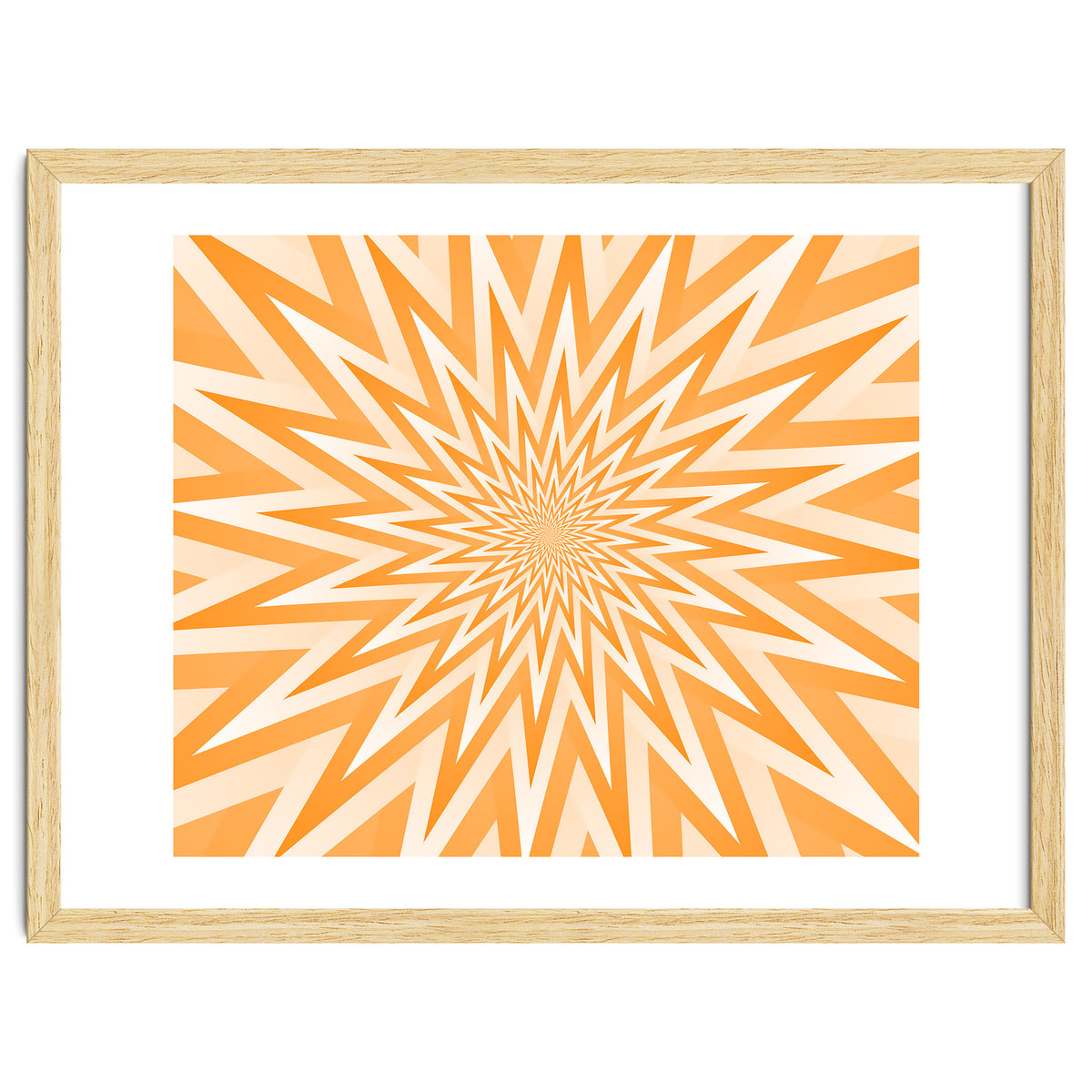 Abstract Orange Geometric Design Art