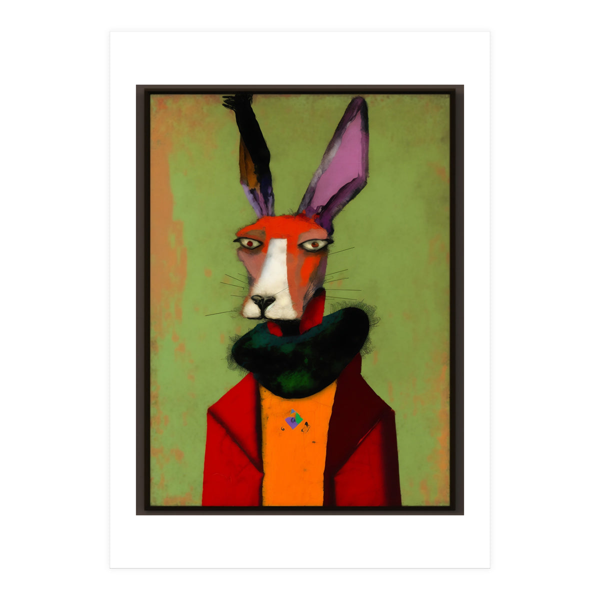 Hare In Clothes Portrait (Print Only)
