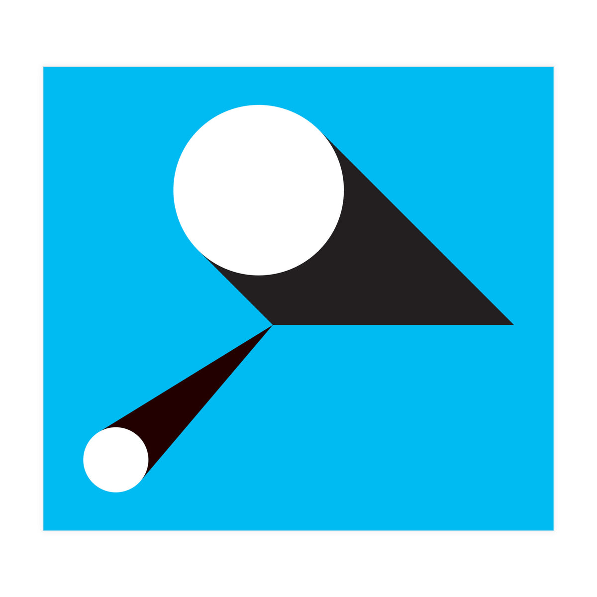 Geometric Shapes No. 46 - blue & black (Print Only)