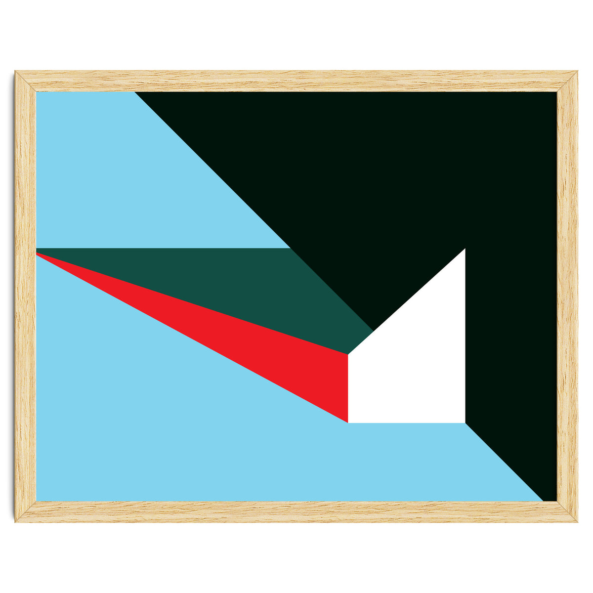 Geometric Shapes No. 45 - red, blue, green & black