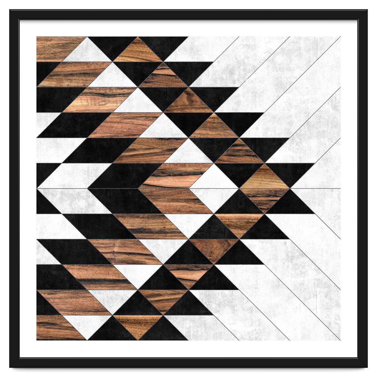 Urban Tribal Pattern No.9 - Concrete and Wood