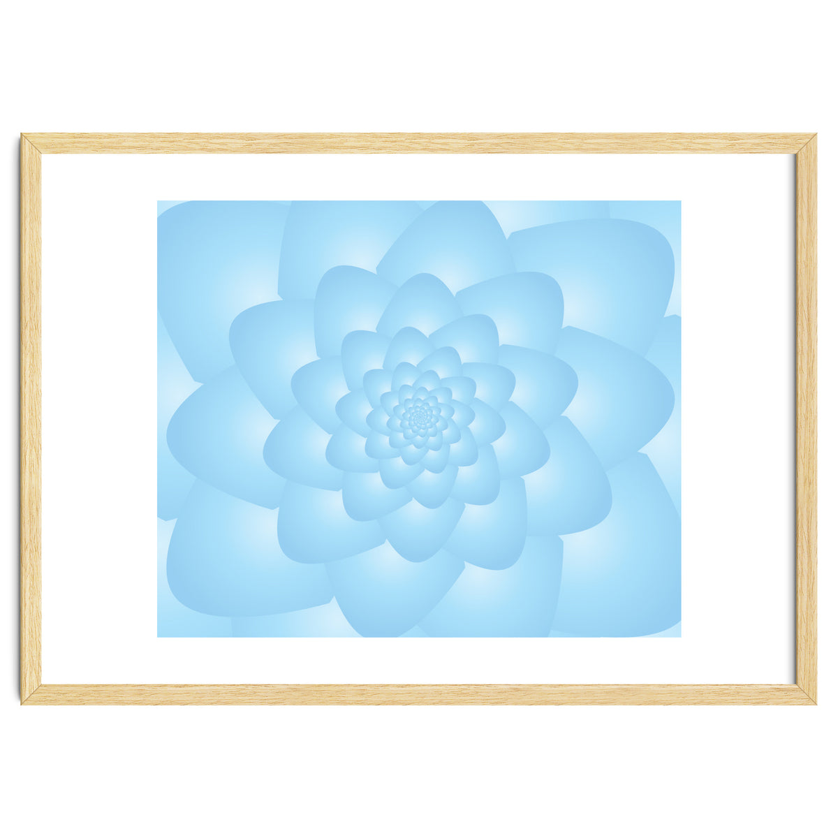 Pastel Colors Flower Pattern Set Blue