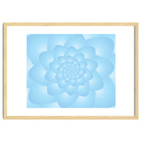 Pastel Colors Flower Pattern Set Blue