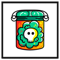 Kawaii Cute Skull In A Jar