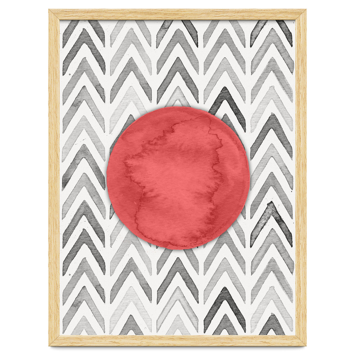 Red Bubble Chevron Pattern