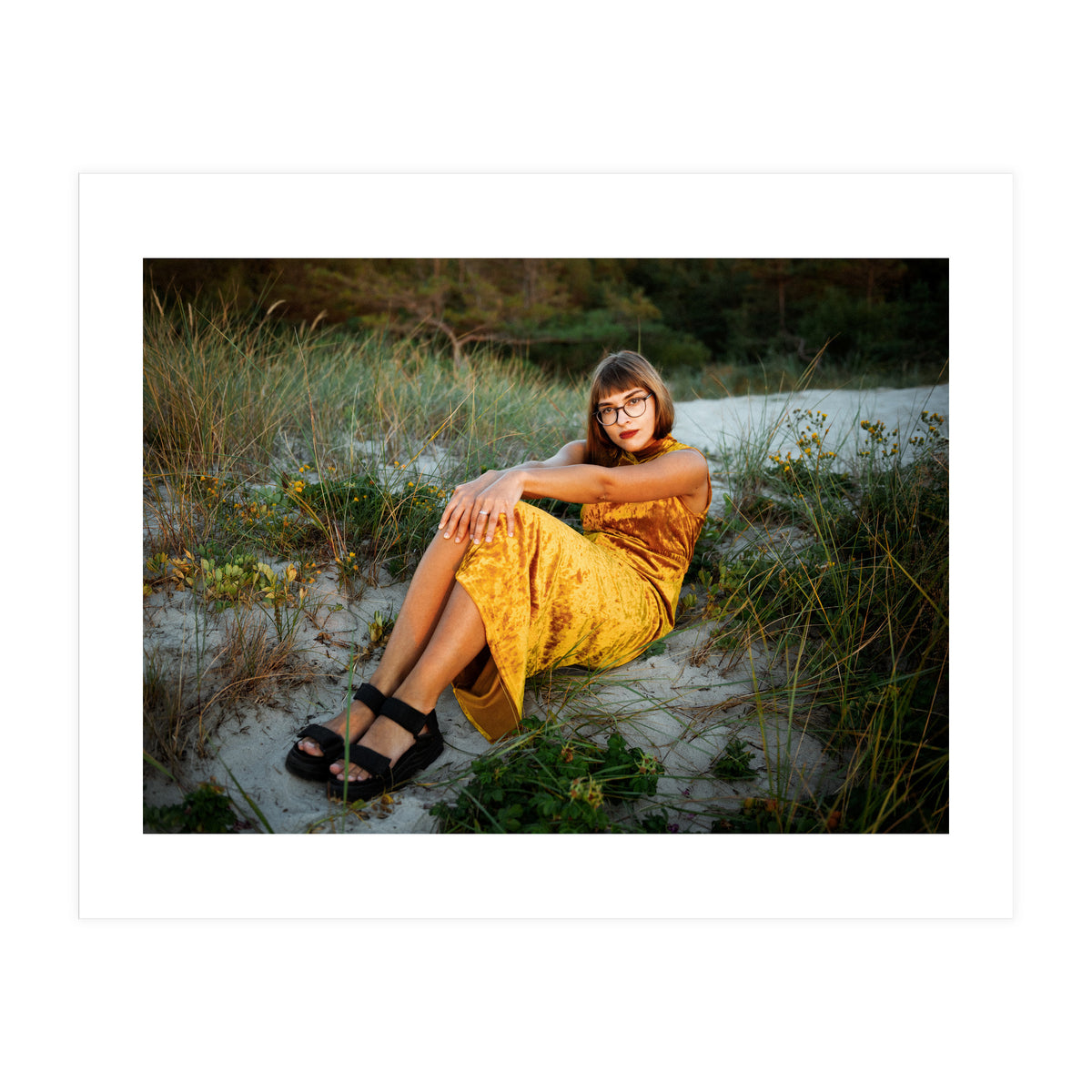 Golden Hour, Golden Dress (Print Only)