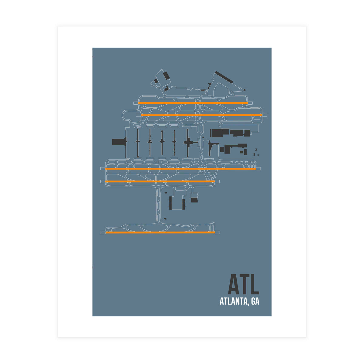 Atlanta Airport Layout (Print Only)