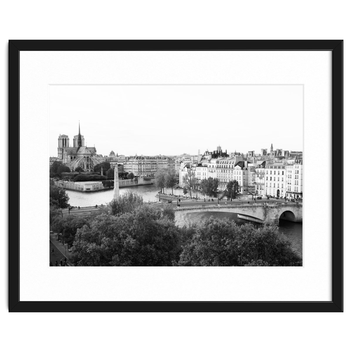 Paris View in Black and White