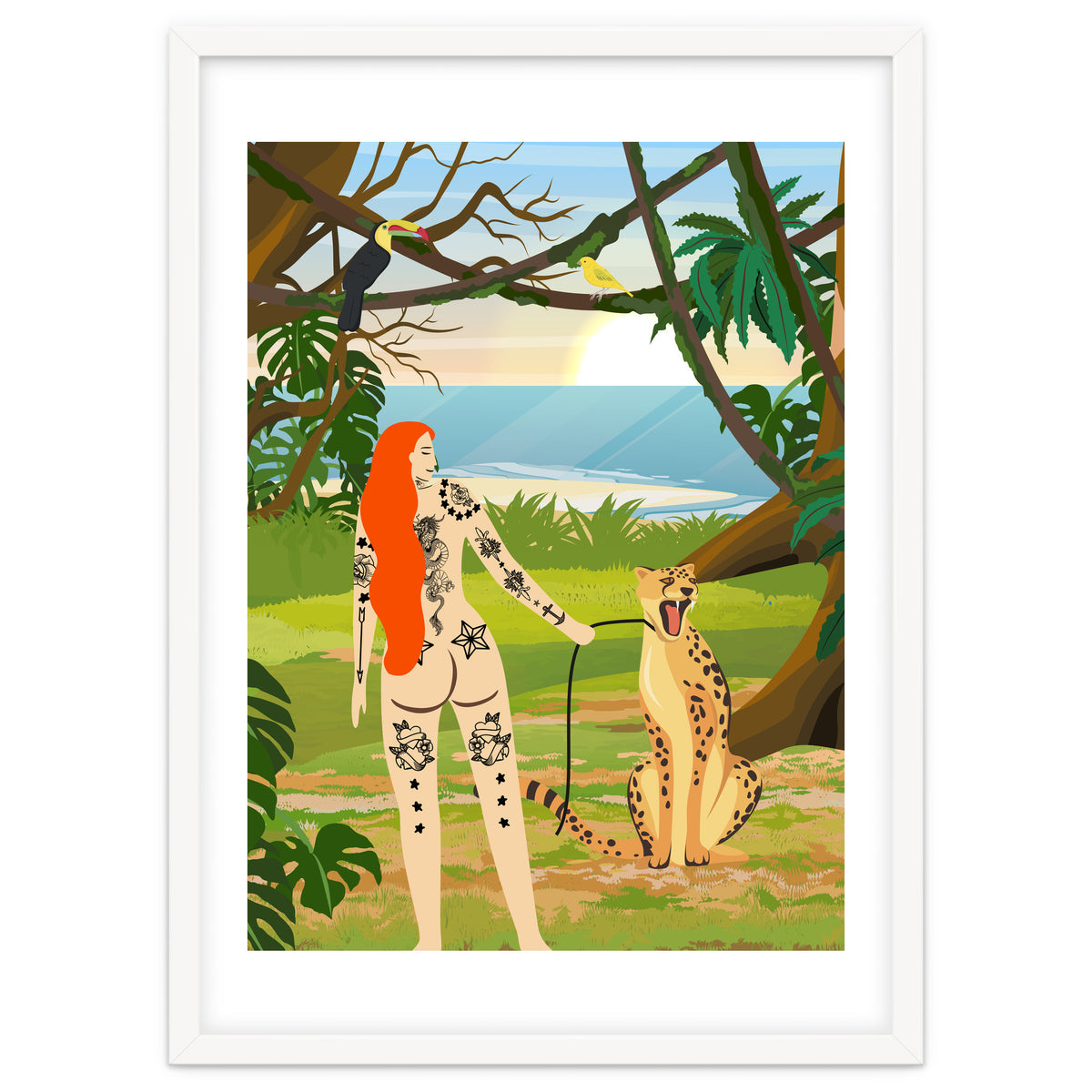 Tattooed Girl with Cheetah