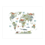 Dinosaur World Map  (Print Only) thumbnail