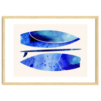 Indigo Surfboard Watercolor