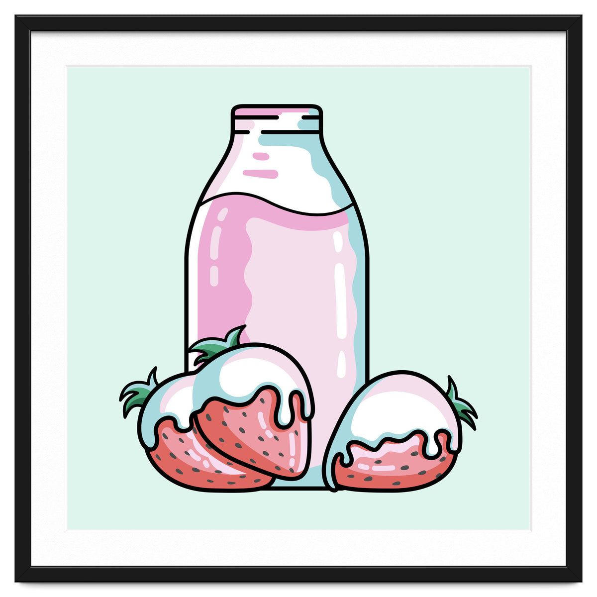 Cute Strawberry Milkshake