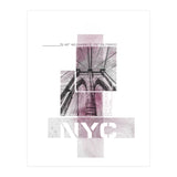 NYC Brooklyn Bridge Details | pink marble (Print Only) thumbnail