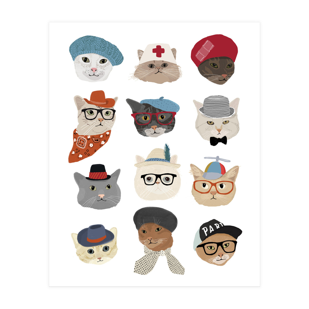 Cats in Hats (Print Only)
