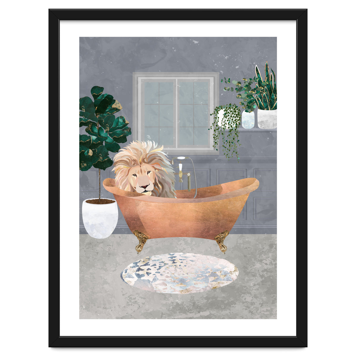 Lux Lion in a copper bath