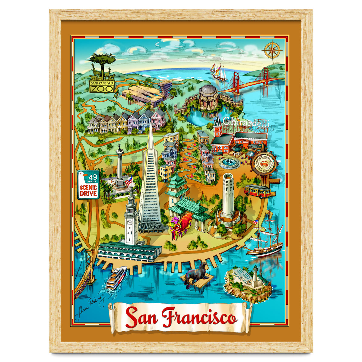 San Francisco Map Illustration