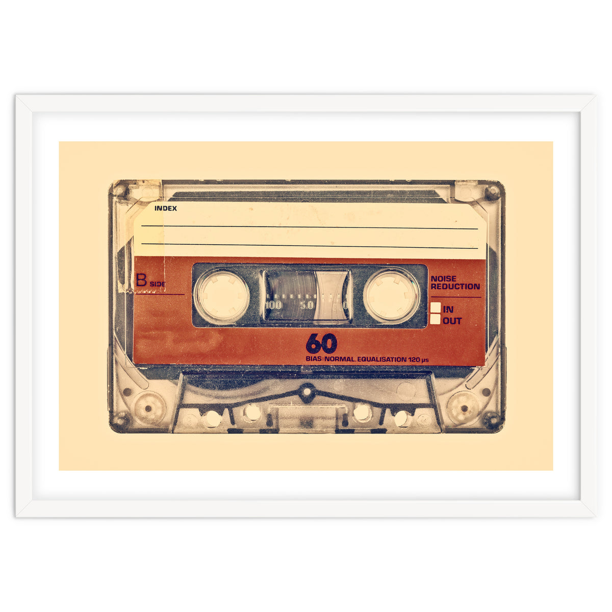The retro audio compact cassette