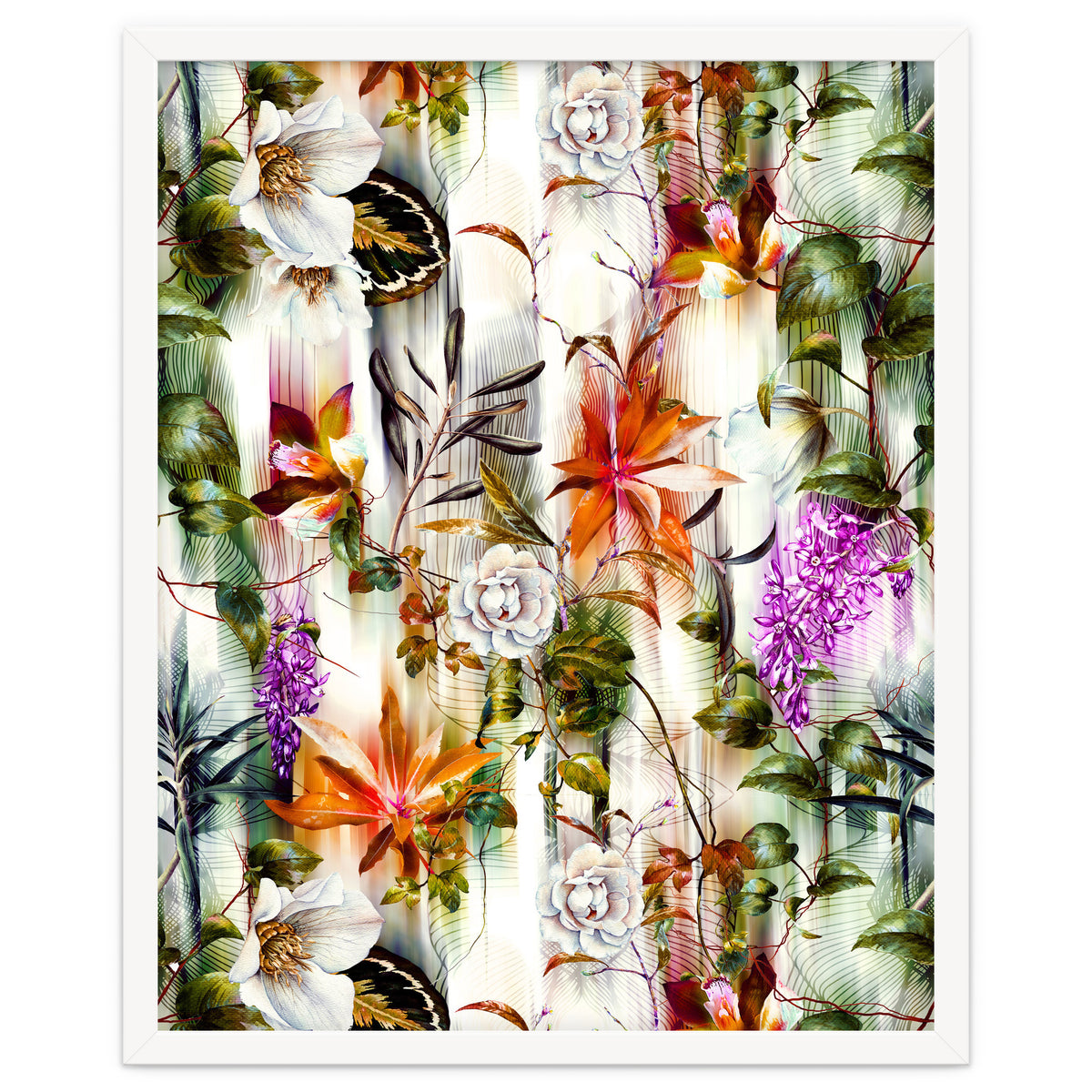 Abstract Motion Blur Floral