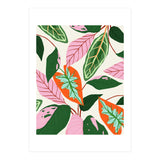 The Inseparable V.02, Nature Botanical Plants, Blush Leaves Modern Bohemian, Pastel Illustration Garden (Print Only) thumbnail