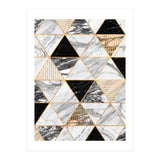 Marble Triangles 2 - Black and White (Print Only) thumbnail
