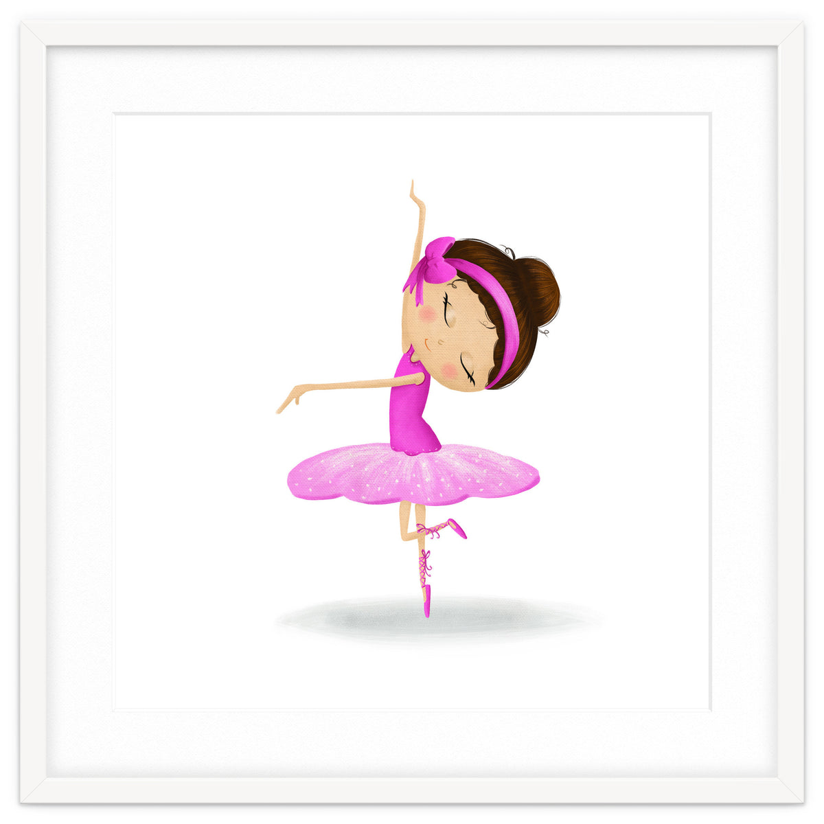 Adorable Twirling Ballerina Nursery Print