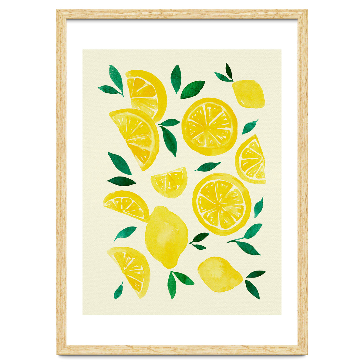 Watercolor lemons