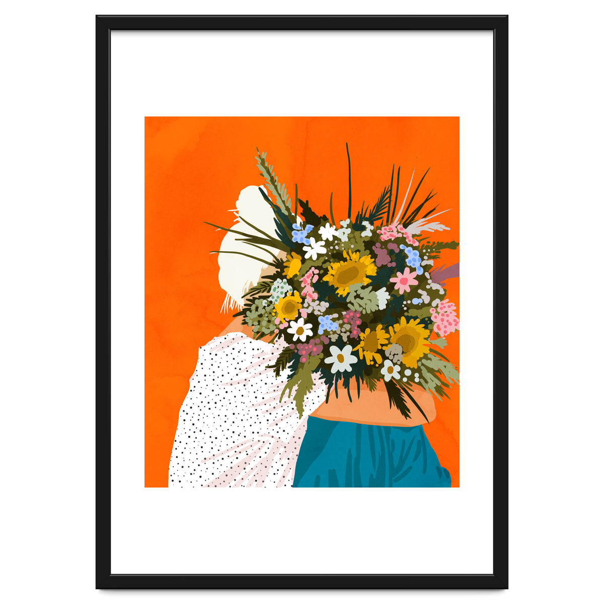 Happiness Is To Hold Flowers In Both Hands