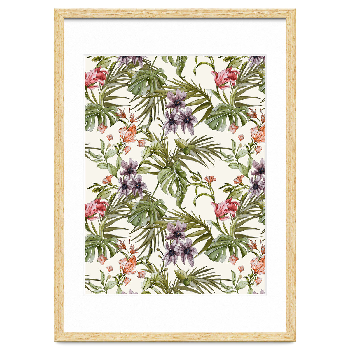 Watercolor tropical foliage