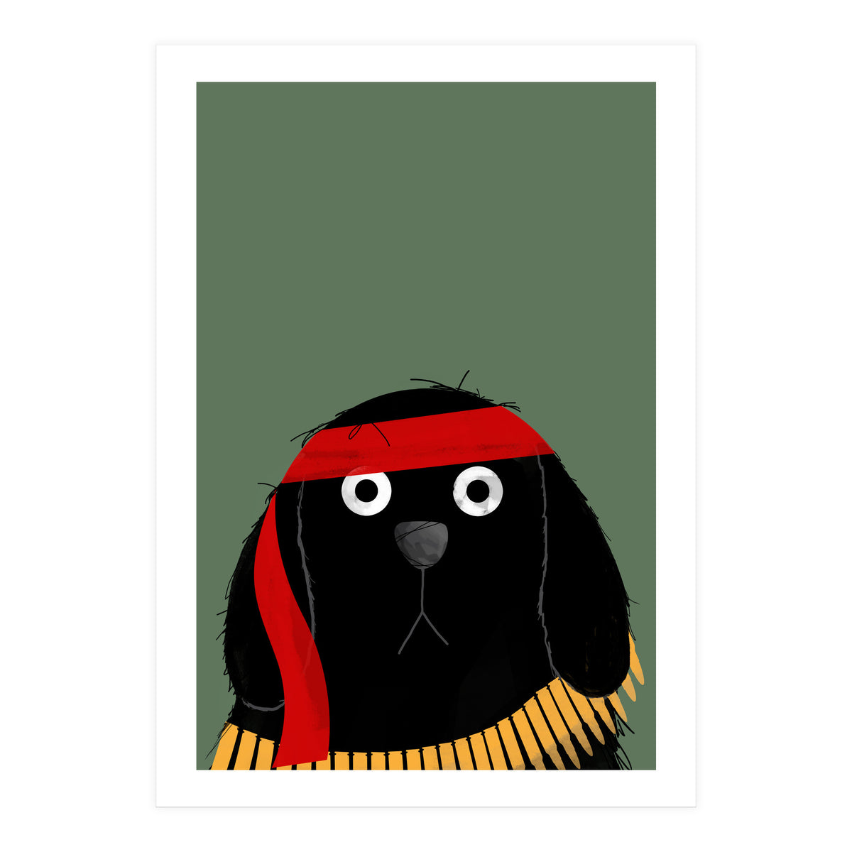Doozal Dog Rambo (Print Only)