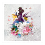 Floral Hornbill Grey  (Print Only) thumbnail