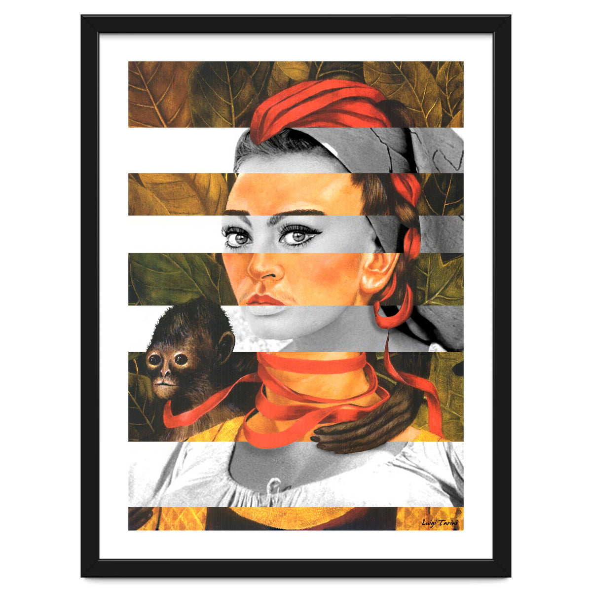 Frida Kahlo's Self Portrait with Monkey & Sophia Loren