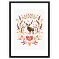 Floral Stag | Earthy Colours