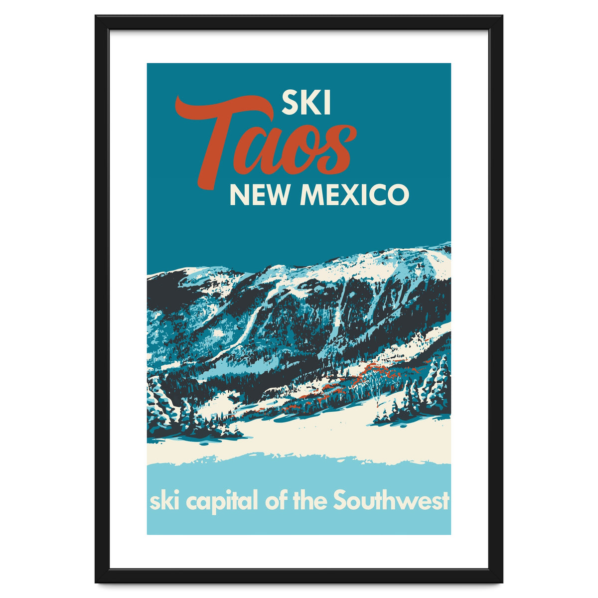 Ski Taos New Mexico vintage poster